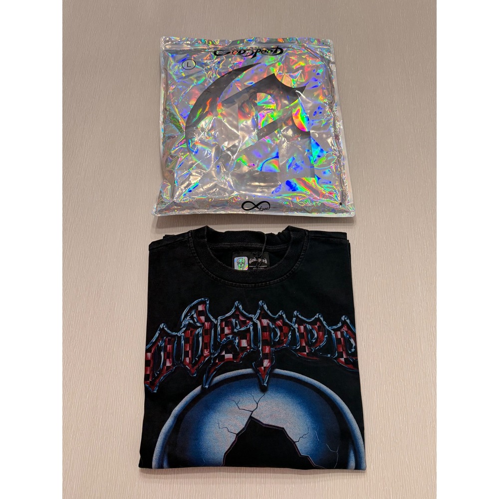 Godspeed Rarity Collection MMXXIV Black Graphic Tee Shirt Mens Large Boxy Fit